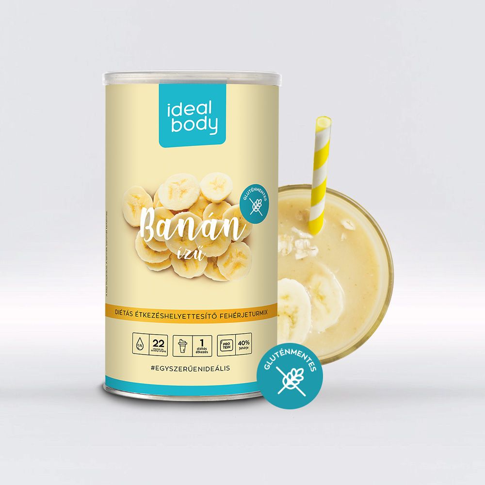 BANÁN ízű IdealBody® diétás fehérje turmixpor